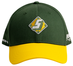 Green and Yellow S Diamond Snapback, view 1