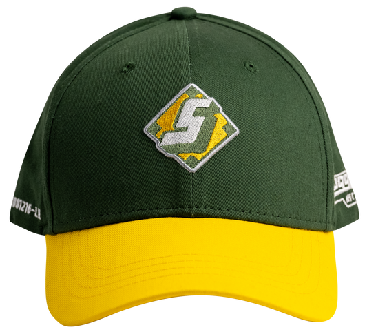 Green and Yellow S Diamond Snapback, view 1