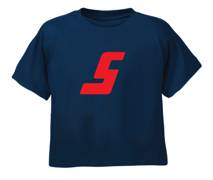 Royal Blue Logo Crop Top, view 1