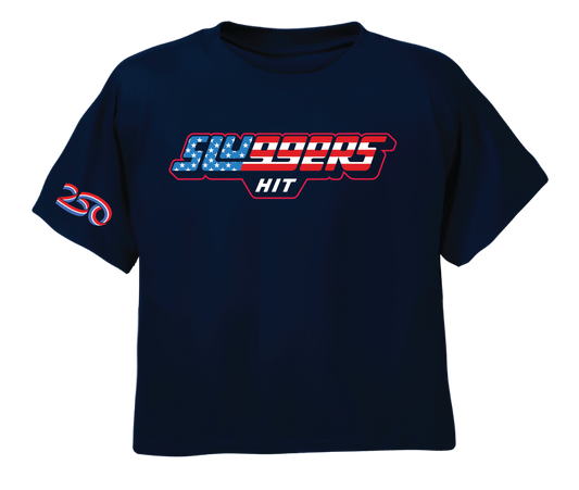 USA 250 Navy Crop Top, view 1