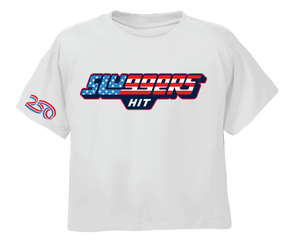 USA 250 White Crop Top, view 1