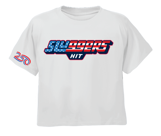 USA 250 White Crop Top, view 1