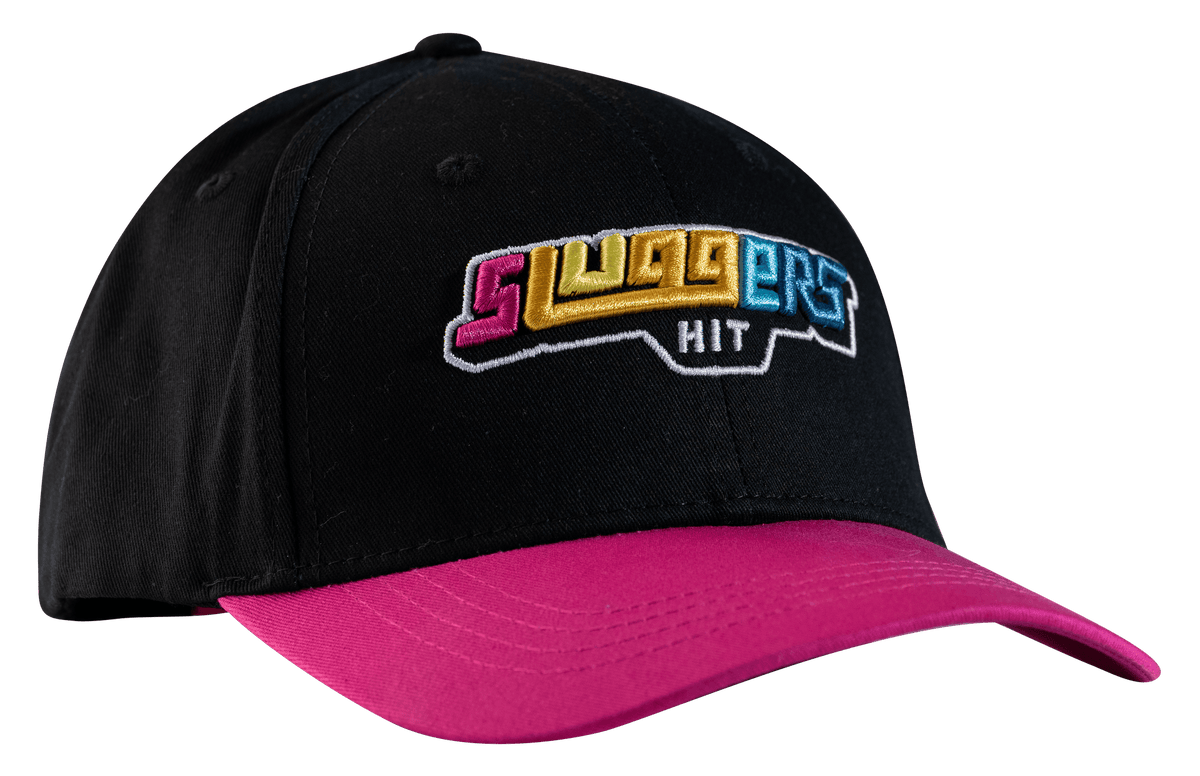 Black and Pink Rainbow Stitch Snapback, view 2