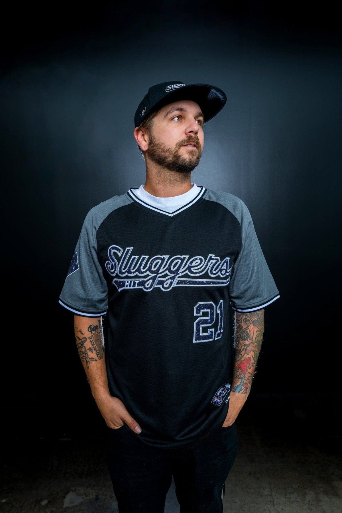 Blackout Black Baseball Jersey, view 5