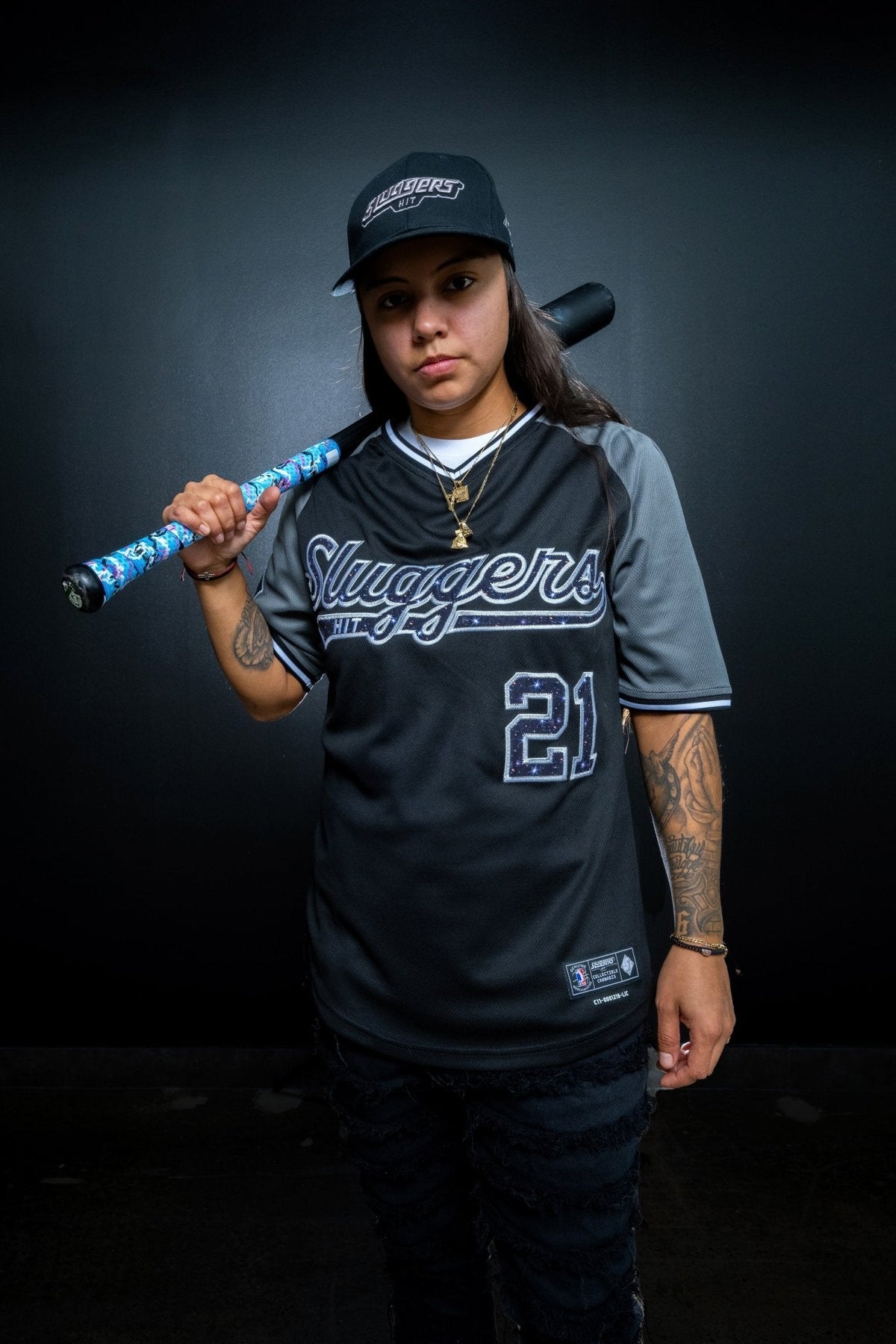 Blackout Black Baseball Jersey, view 3
