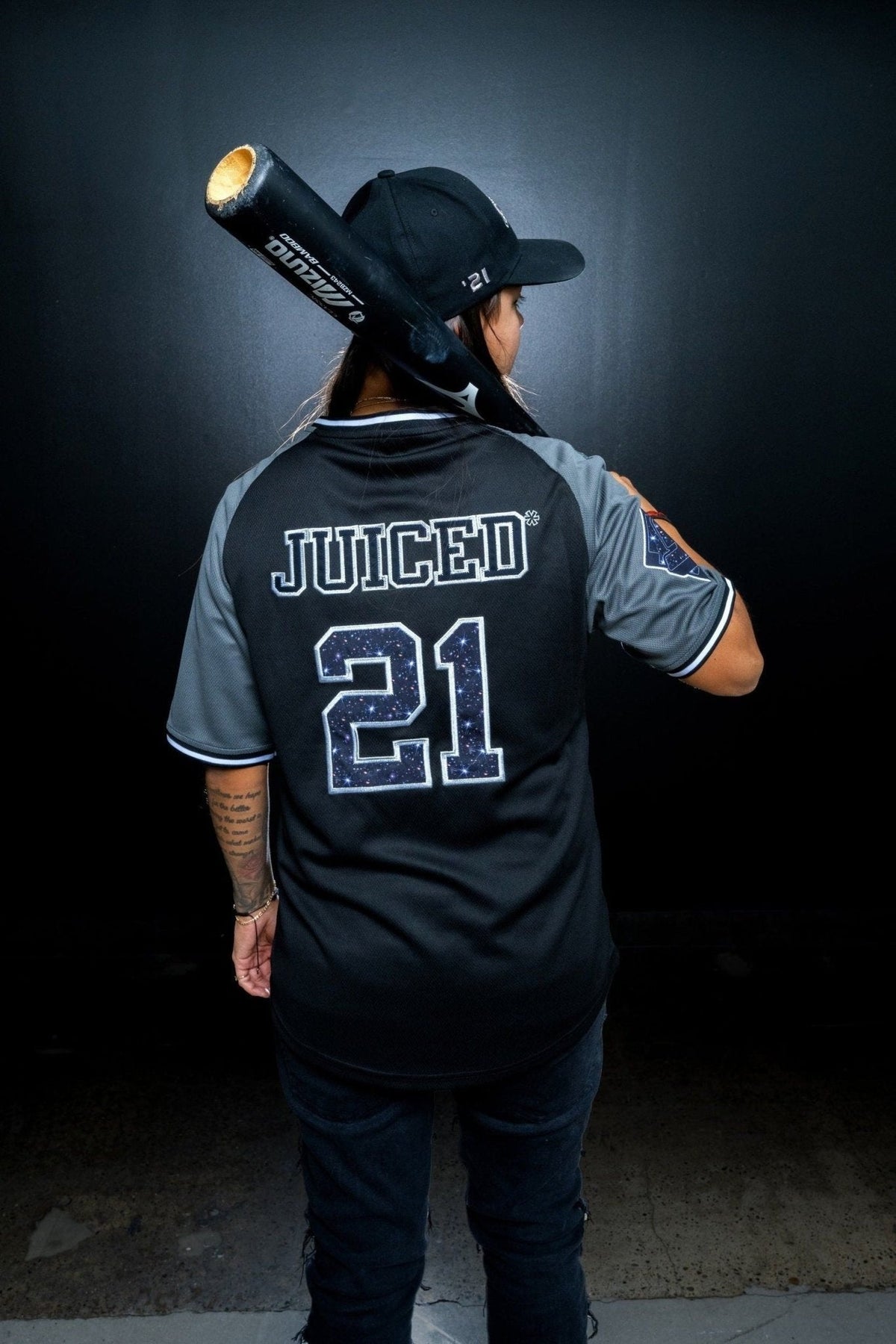 Blackout Black Baseball Jersey, view 4