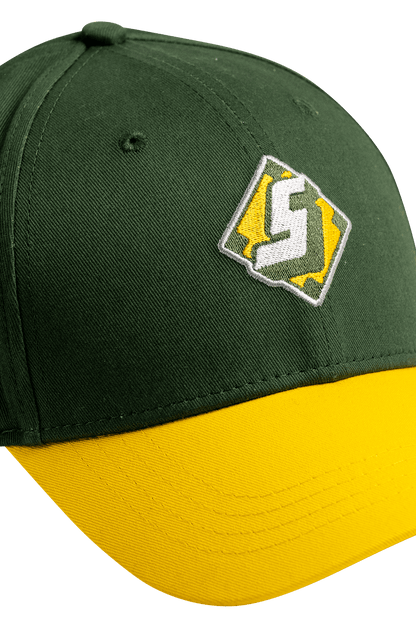 Green and Yellow S Diamond Snapback, view 4